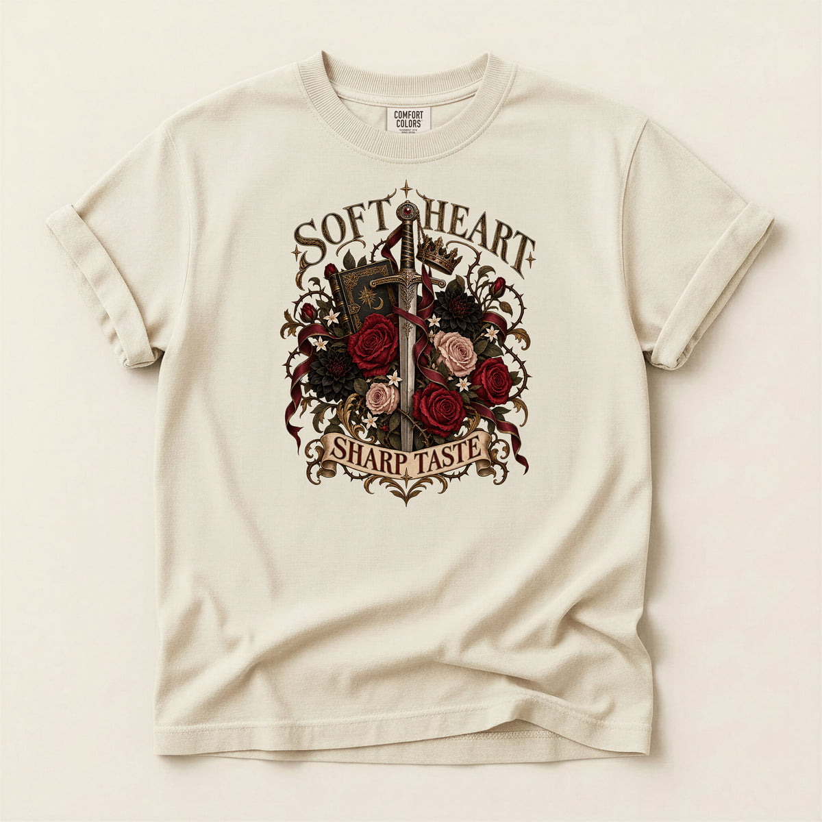 Soft Heart Sharp Taste Gothic Rose T-Shirt