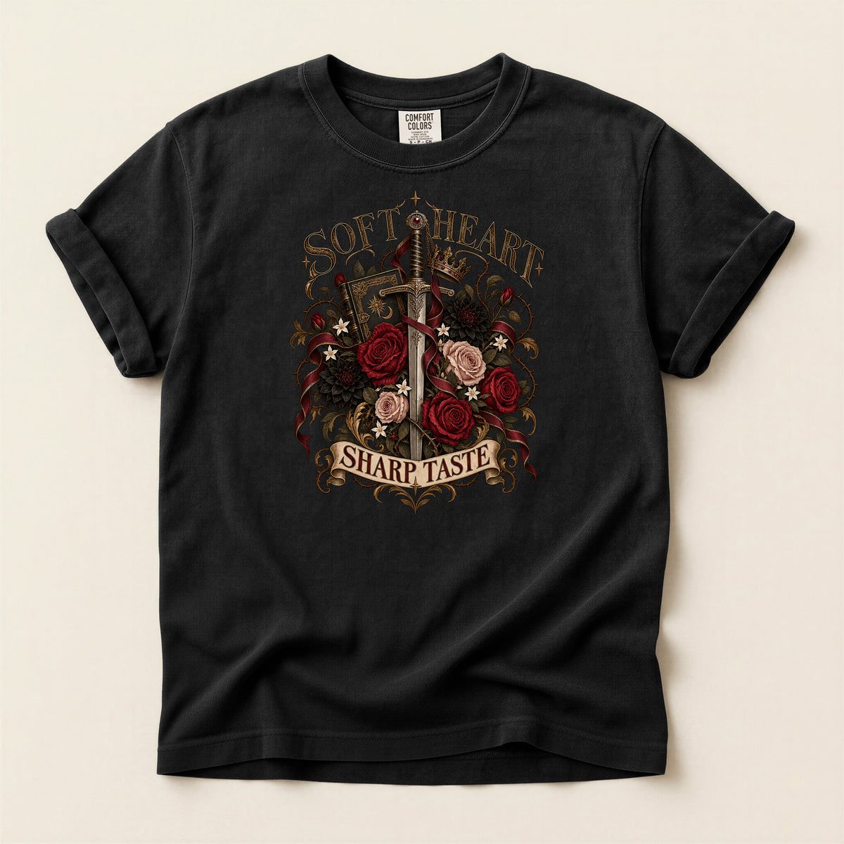 Soft Heart Sharp Taste Gothic Rose T-Shirt