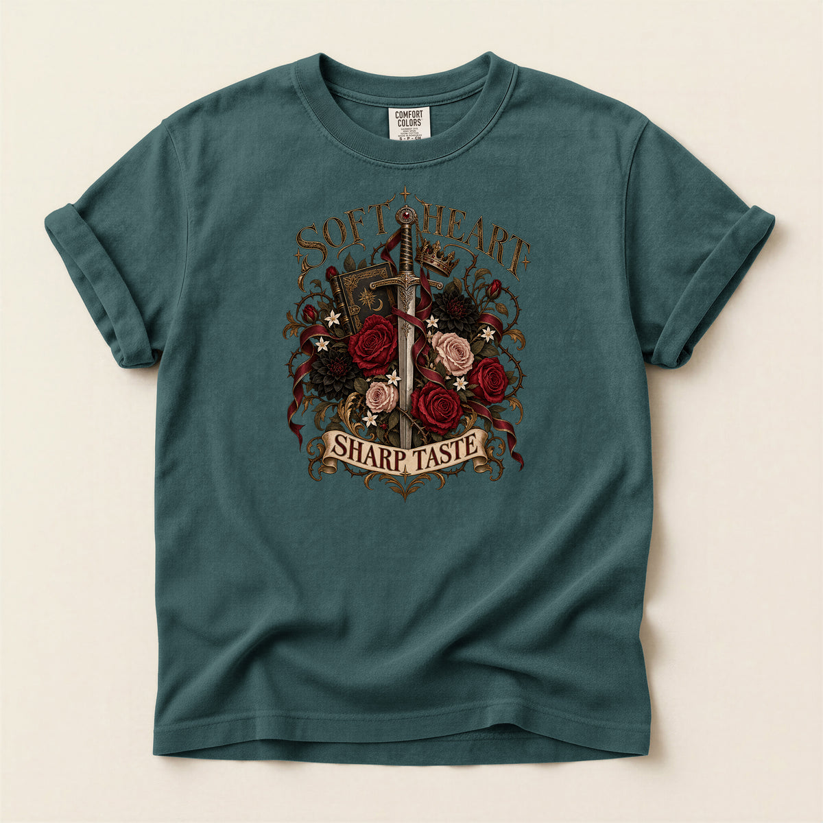 Soft Heart Sharp Taste Gothic Rose T-Shirt