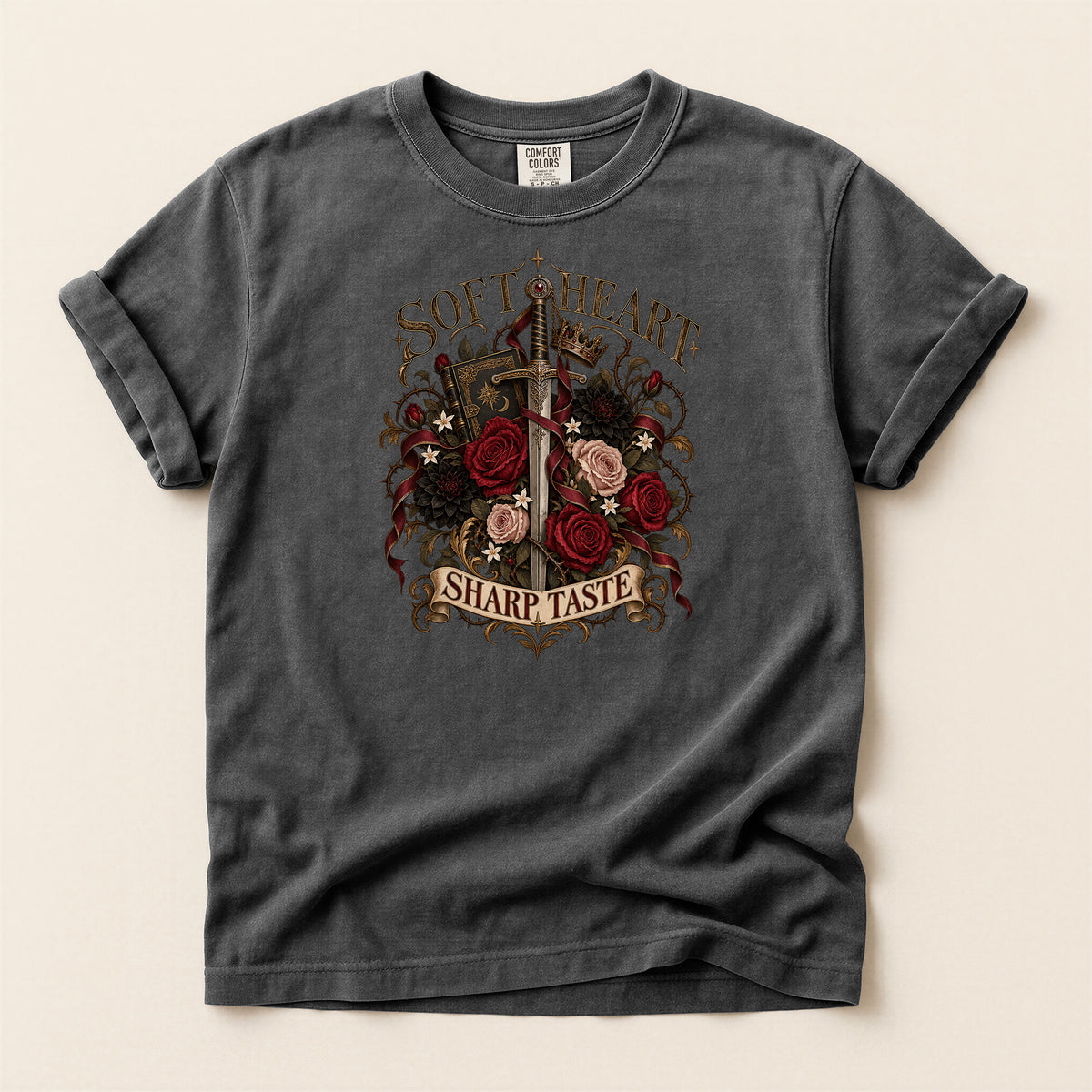 Soft Heart Sharp Taste Gothic Rose T-Shirt