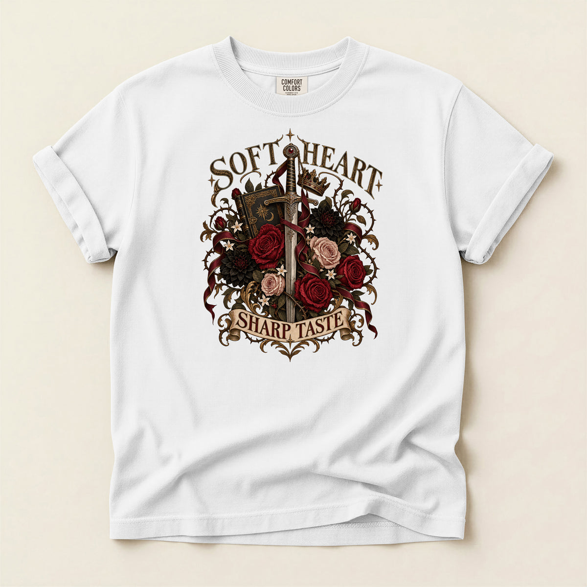 Soft Heart Sharp Taste Gothic Rose T-Shirt