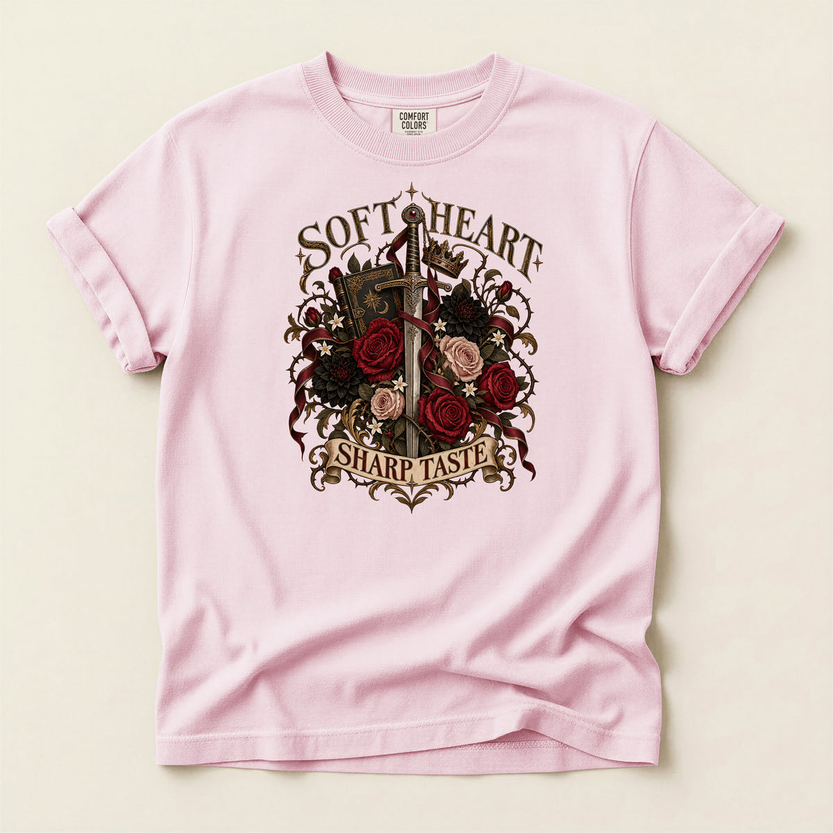 Soft Heart Sharp Taste Gothic Rose T-Shirt