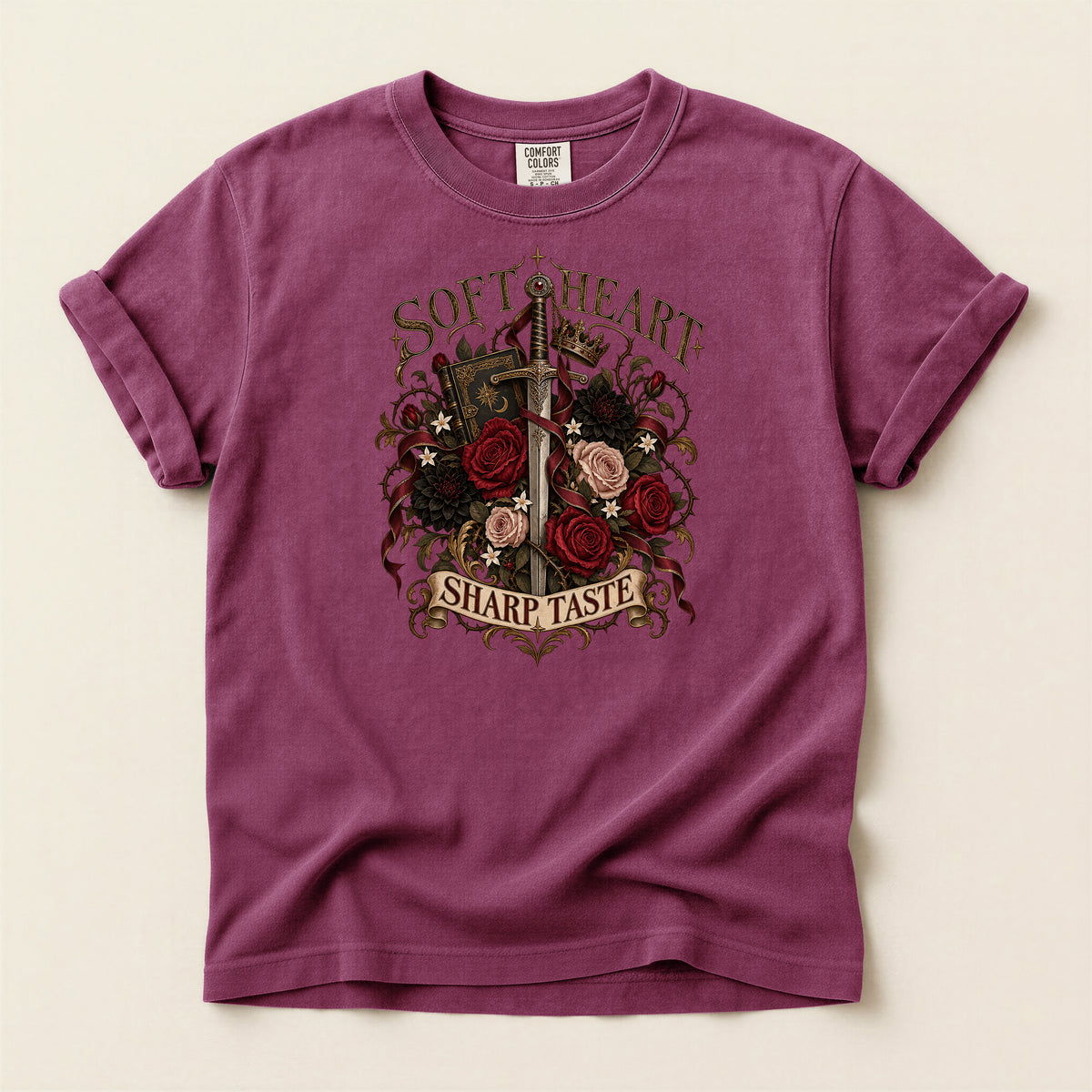 Soft Heart Sharp Taste Gothic Rose T-Shirt