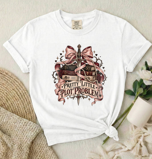 Pretty Little Plot Problem Bookish Bow T-Shirt