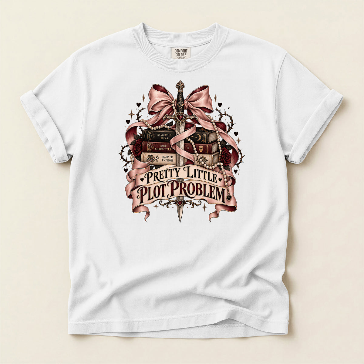 Pretty Little Plot Problem Bookish Bow T-Shirt