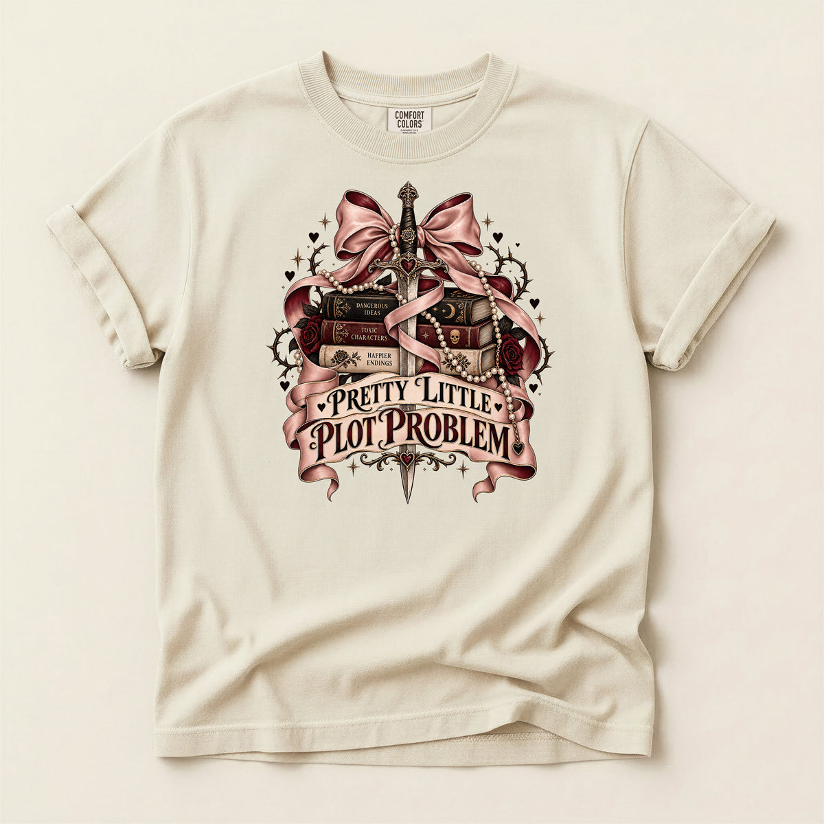 Pretty Little Plot Problem Bookish Bow T-Shirt