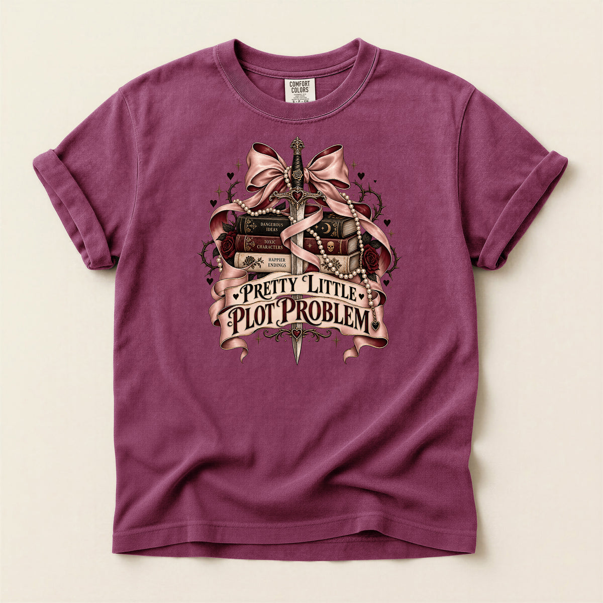 Pretty Little Plot Problem Bookish Bow T-Shirt