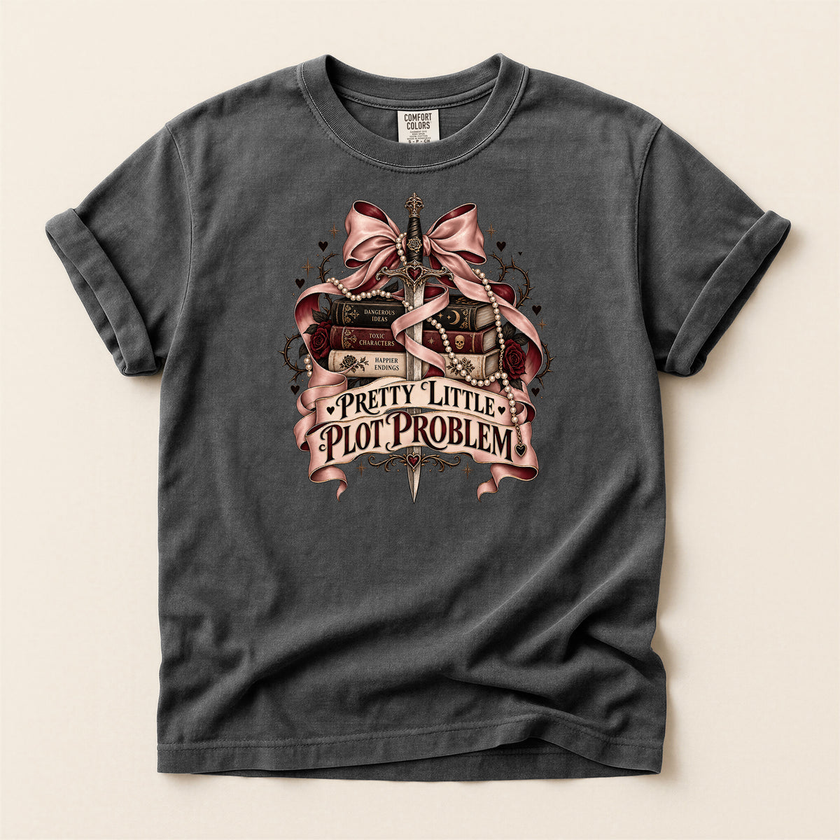 Pretty Little Plot Problem Bookish Bow T-Shirt