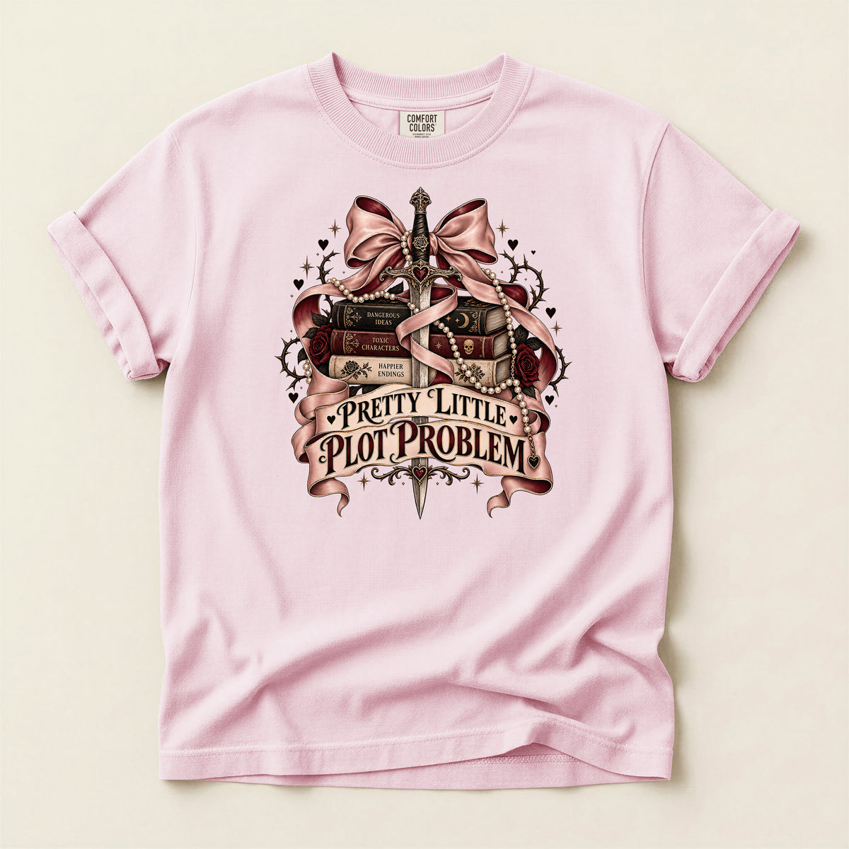 Pretty Little Plot Problem Bookish Bow T-Shirt