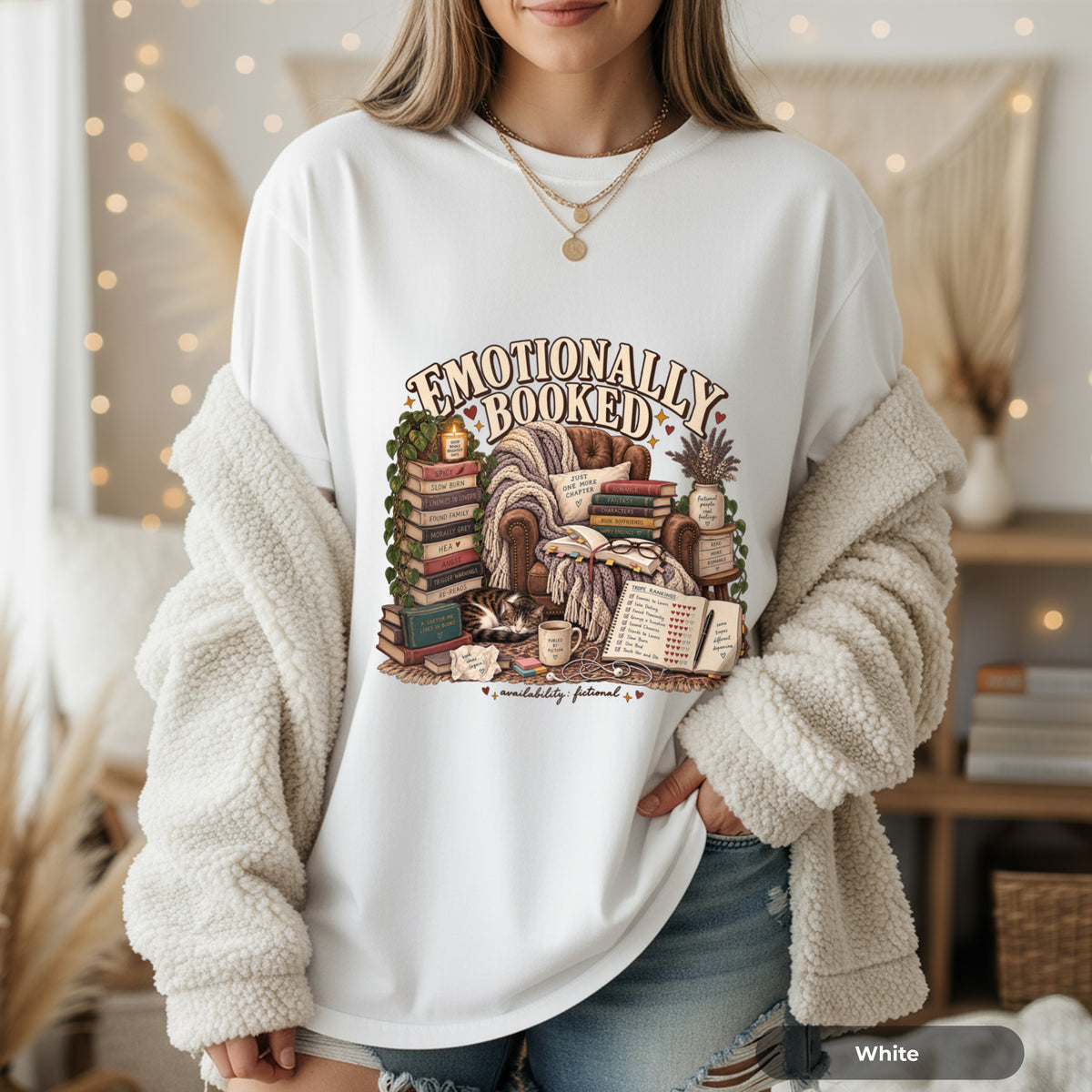Emotionally Booked Book Lover T-Shirt