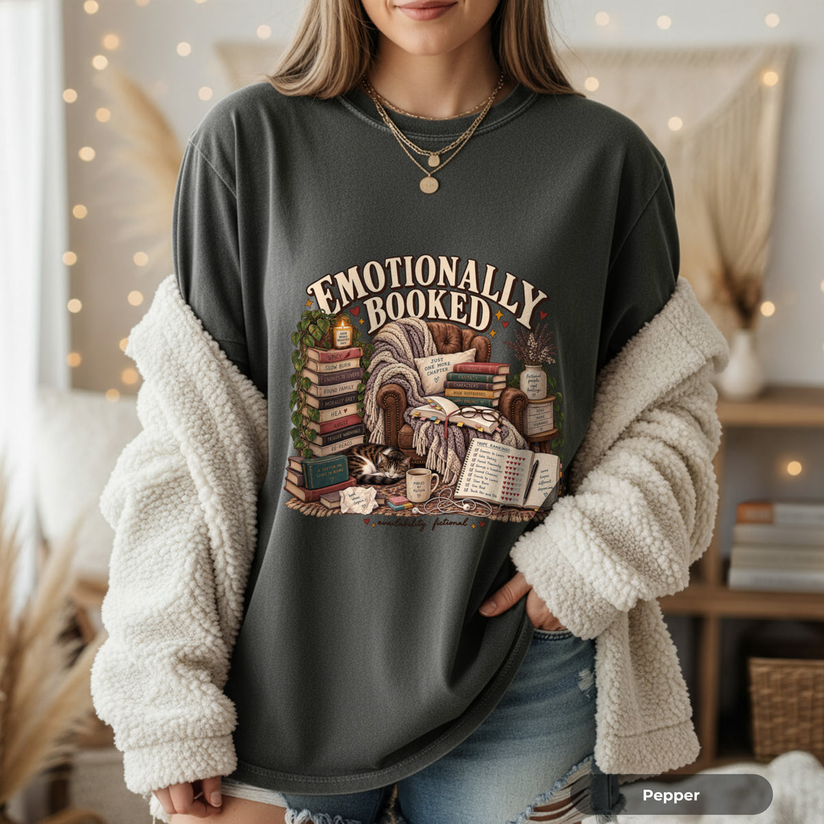 Emotionally Booked Book Lover T-Shirt
