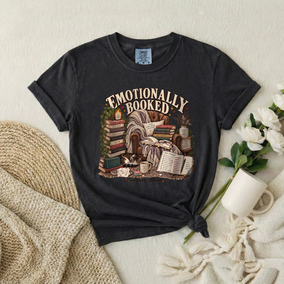 Emotionally Booked Book Lover T-Shirt