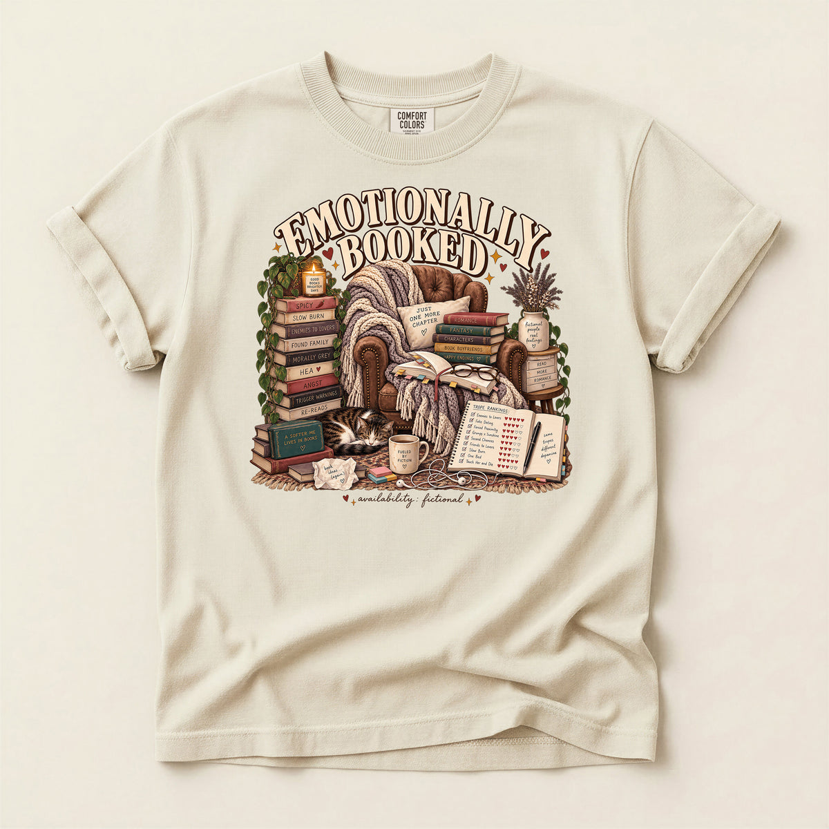 Emotionally Booked Book Lover T-Shirt