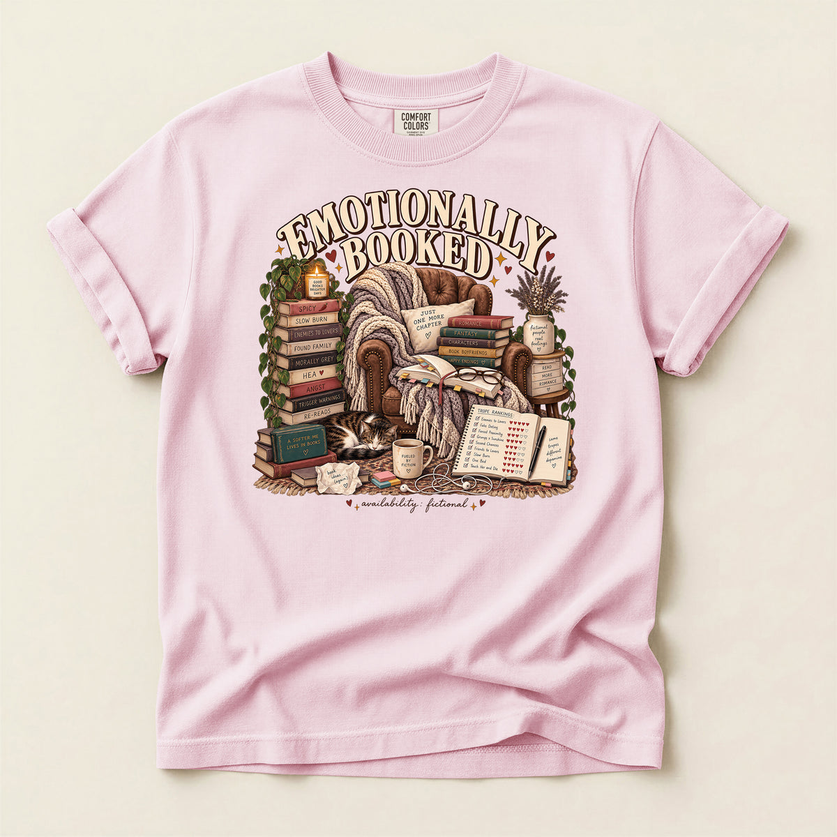 Emotionally Booked Book Lover T-Shirt