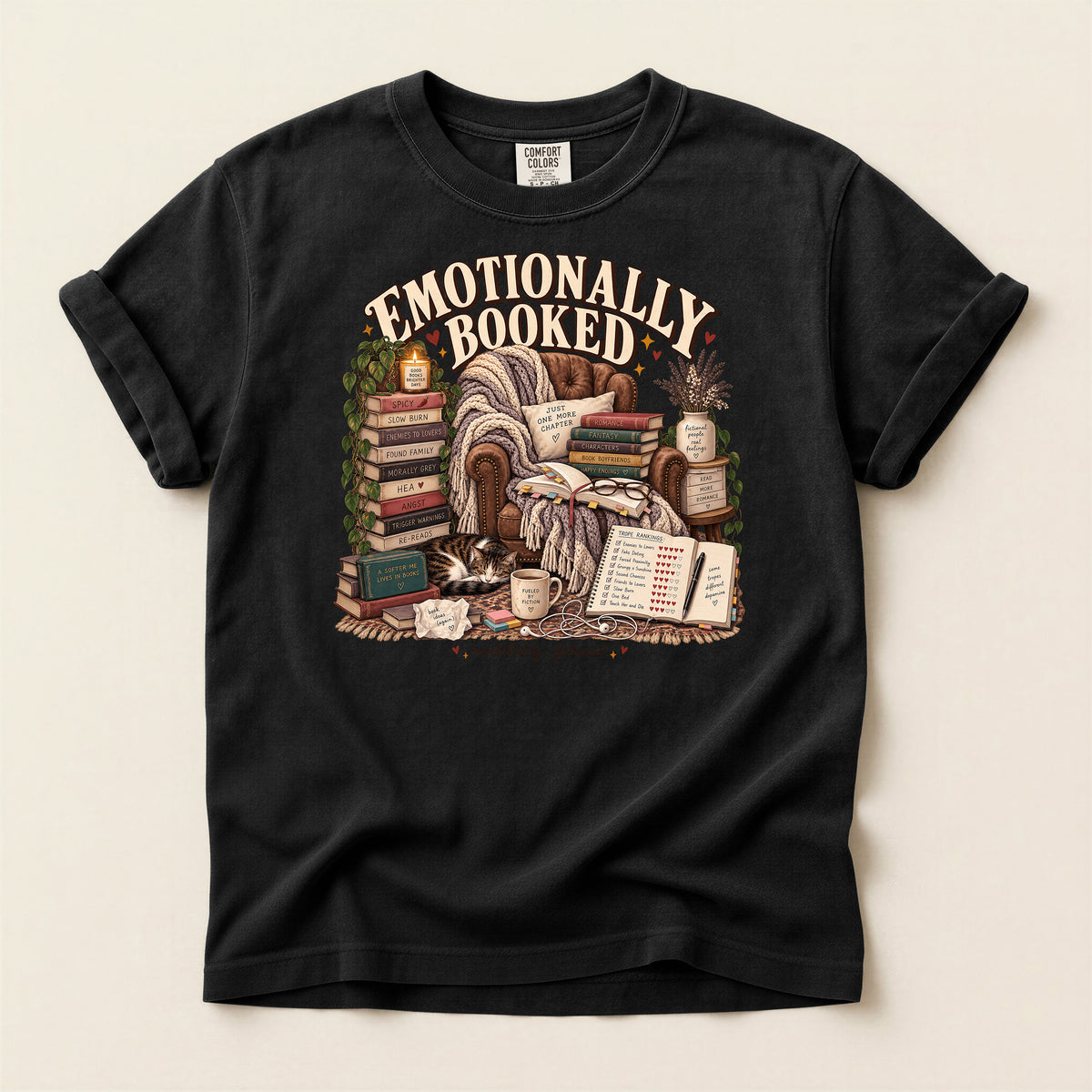Emotionally Booked Book Lover T-Shirt