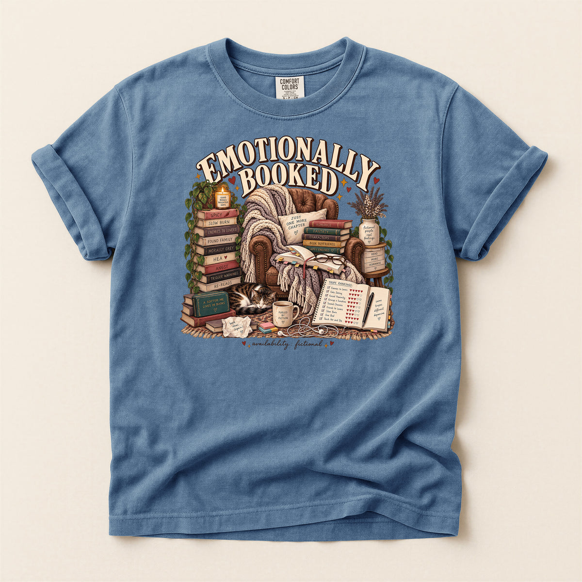 Emotionally Booked Book Lover T-Shirt