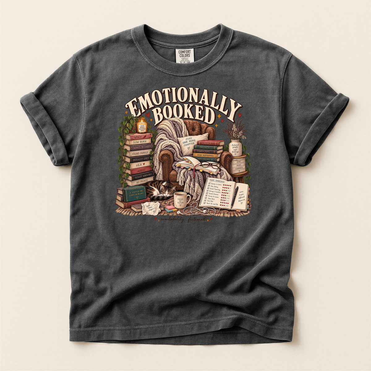 Emotionally Booked Book Lover T-Shirt