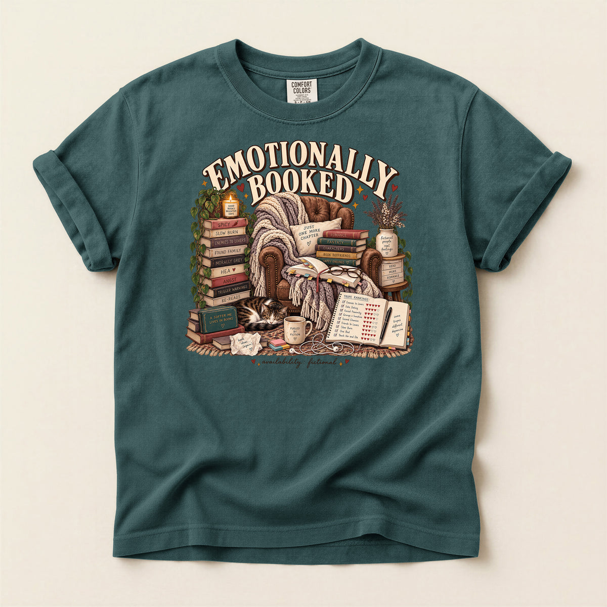 Emotionally Booked Book Lover T-Shirt