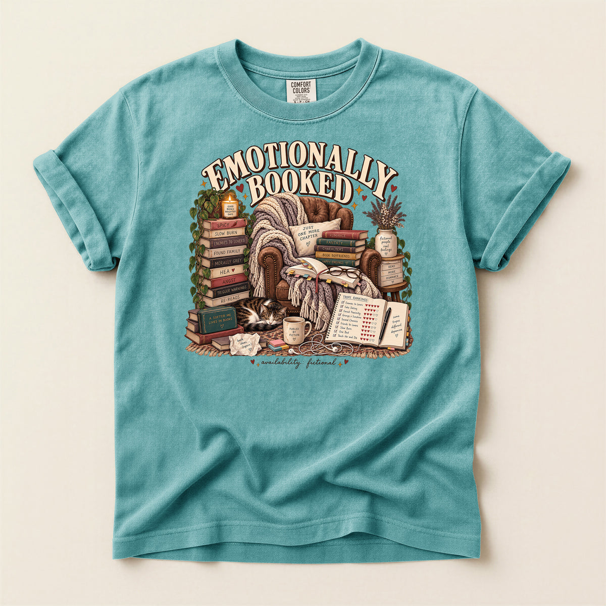 Emotionally Booked Book Lover T-Shirt