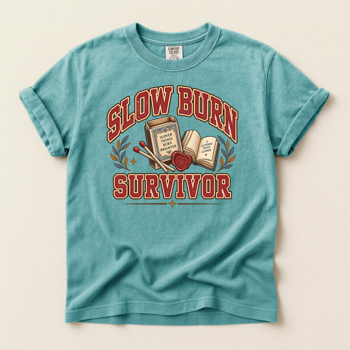 Slow Burn Survivor Book Lover T-Shirt