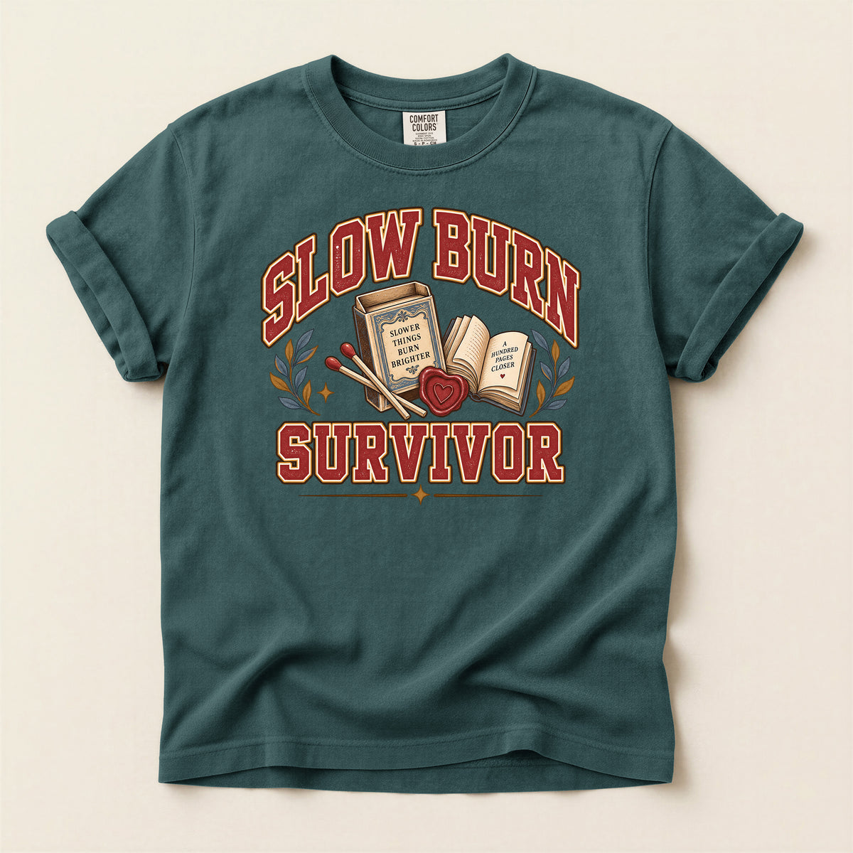 Slow Burn Survivor Book Lover T-Shirt