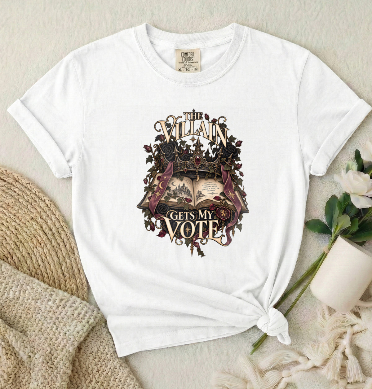 The Villain Gets My Vote Gothic Political T-Shirt
