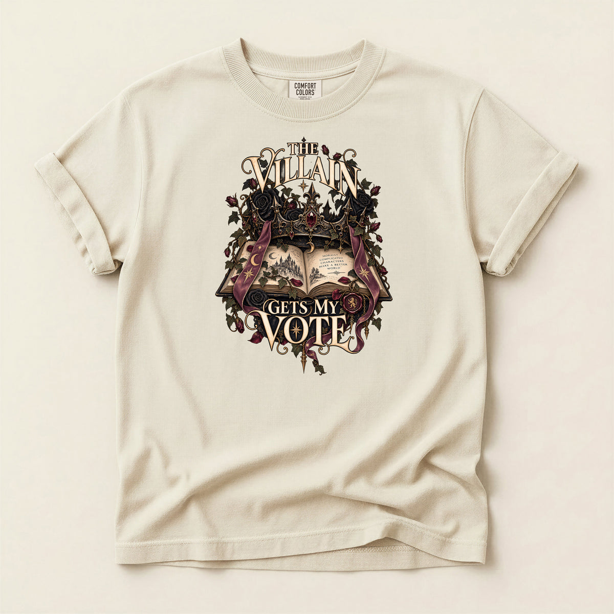 The Villain Gets My Vote Gothic Political T-Shirt
