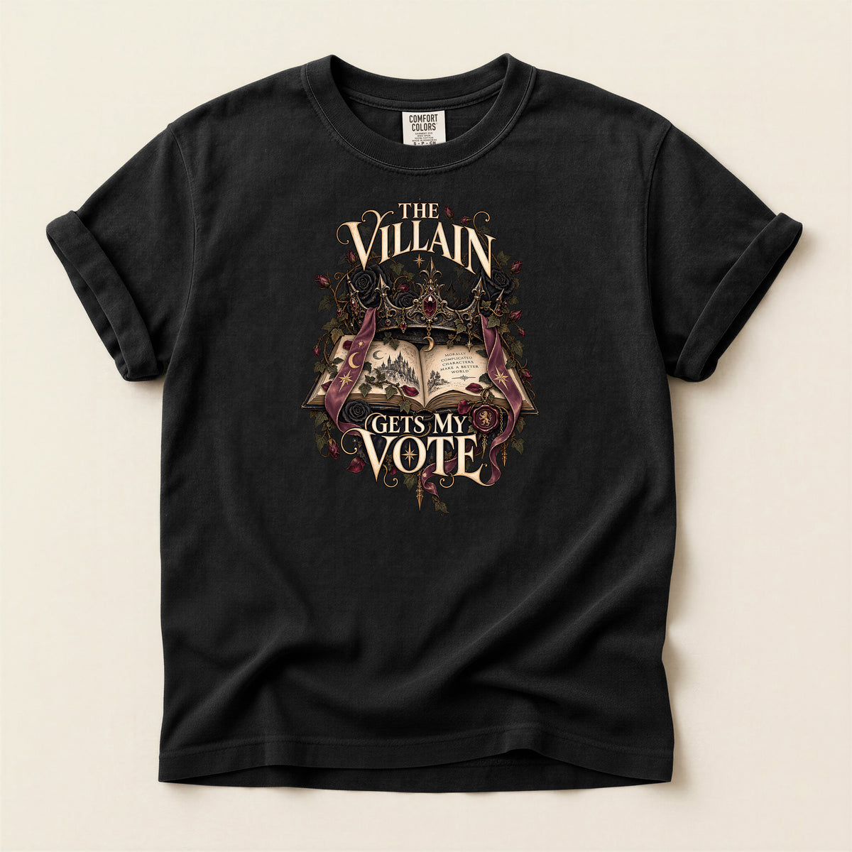 The Villain Gets My Vote Gothic Political T-Shirt