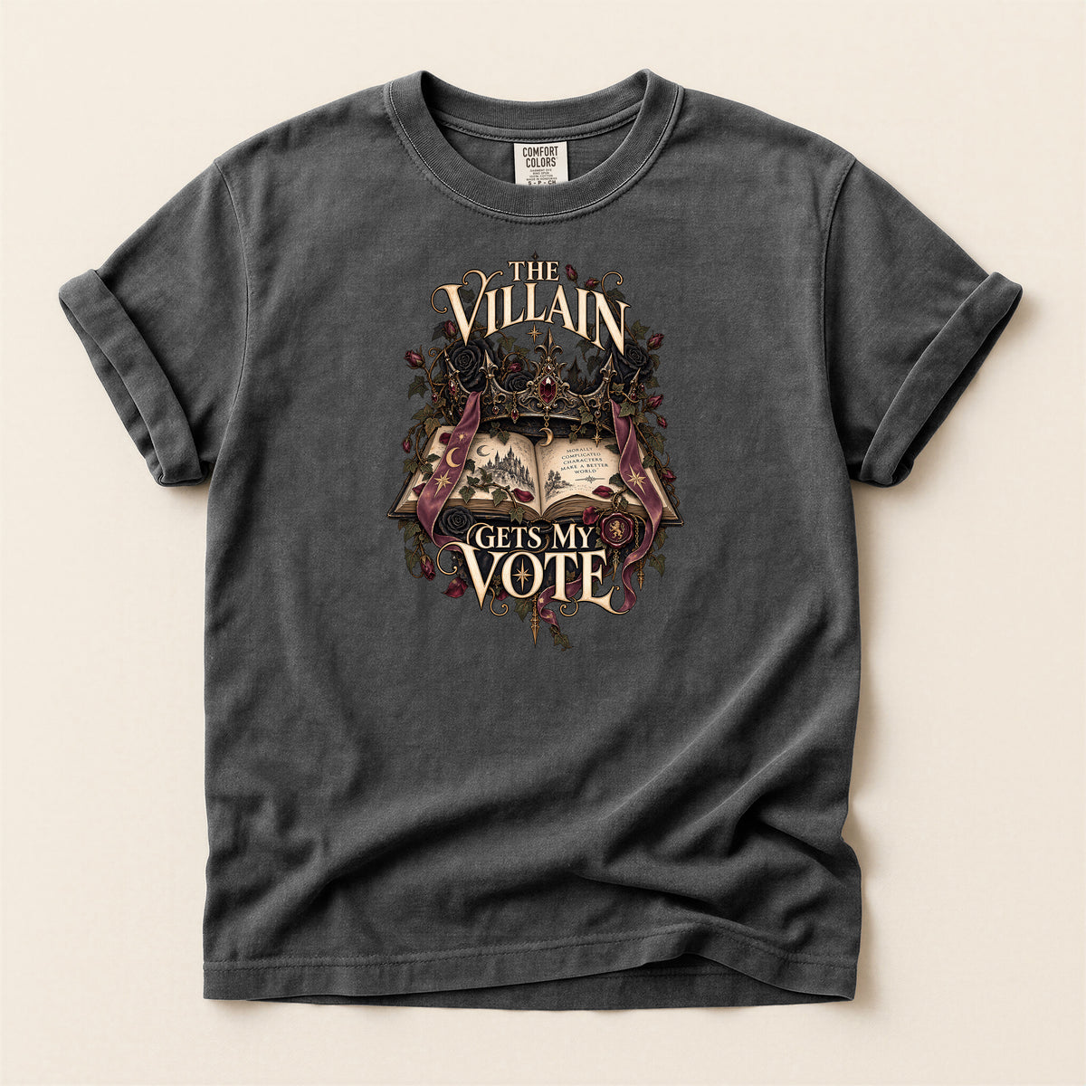 The Villain Gets My Vote Gothic Political T-Shirt