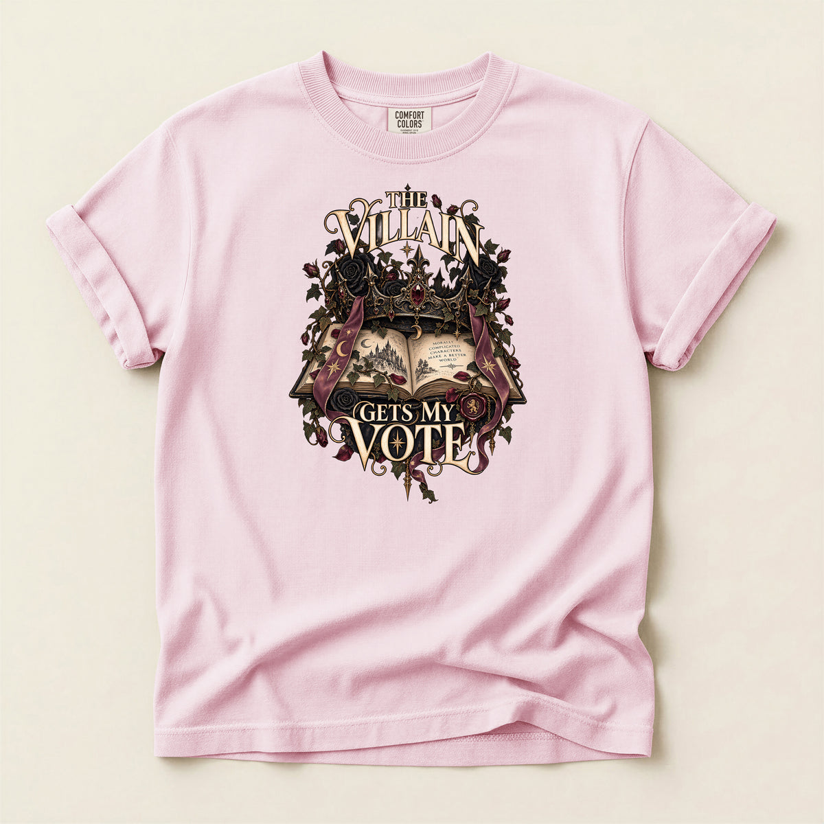 The Villain Gets My Vote Gothic Political T-Shirt