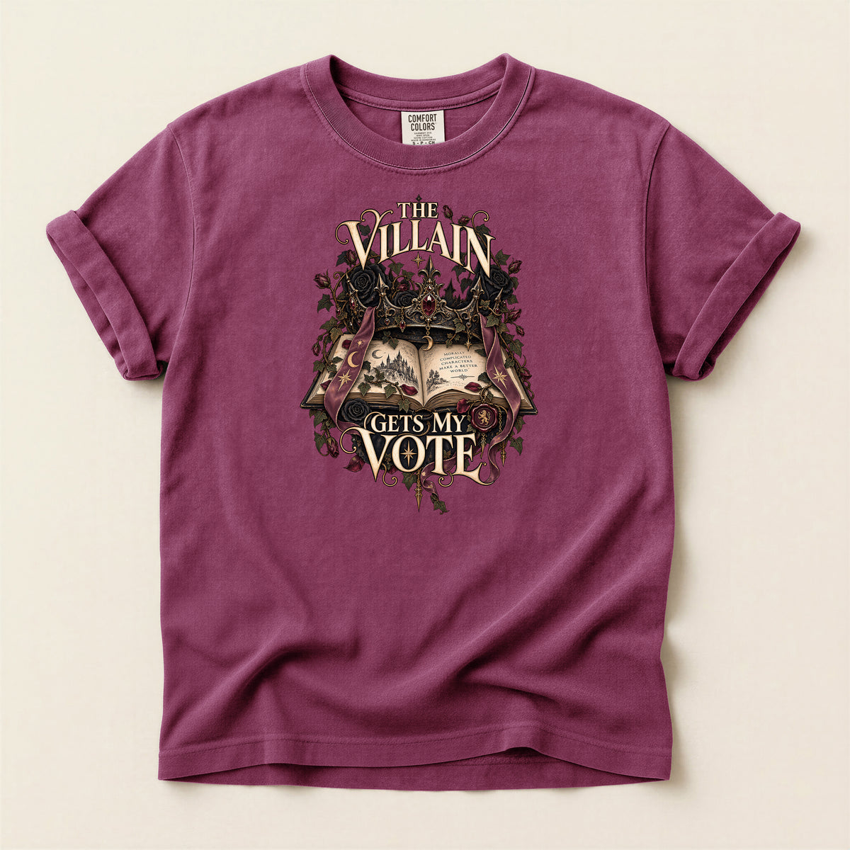The Villain Gets My Vote Gothic Political T-Shirt