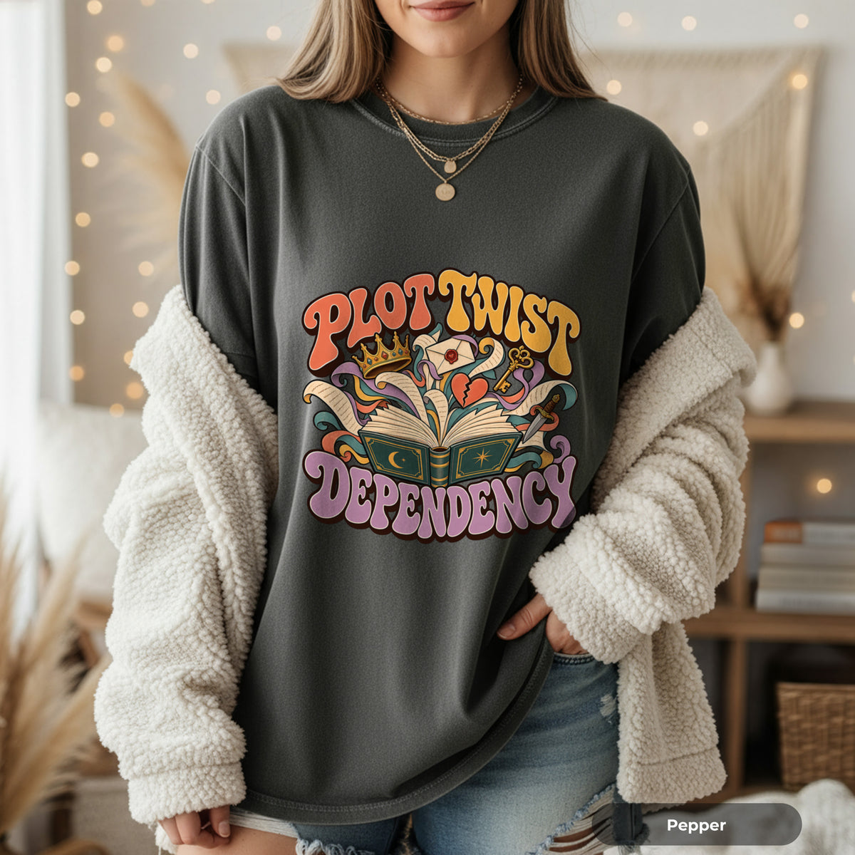 Progressive Dependency Book Lover Graphic T-Shirt