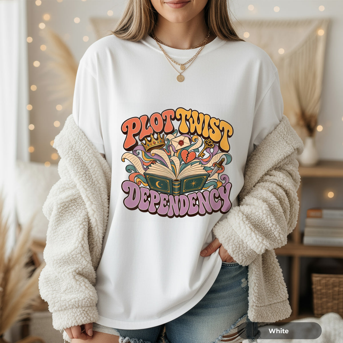 Progressive Dependency Book Lover Graphic T-Shirt