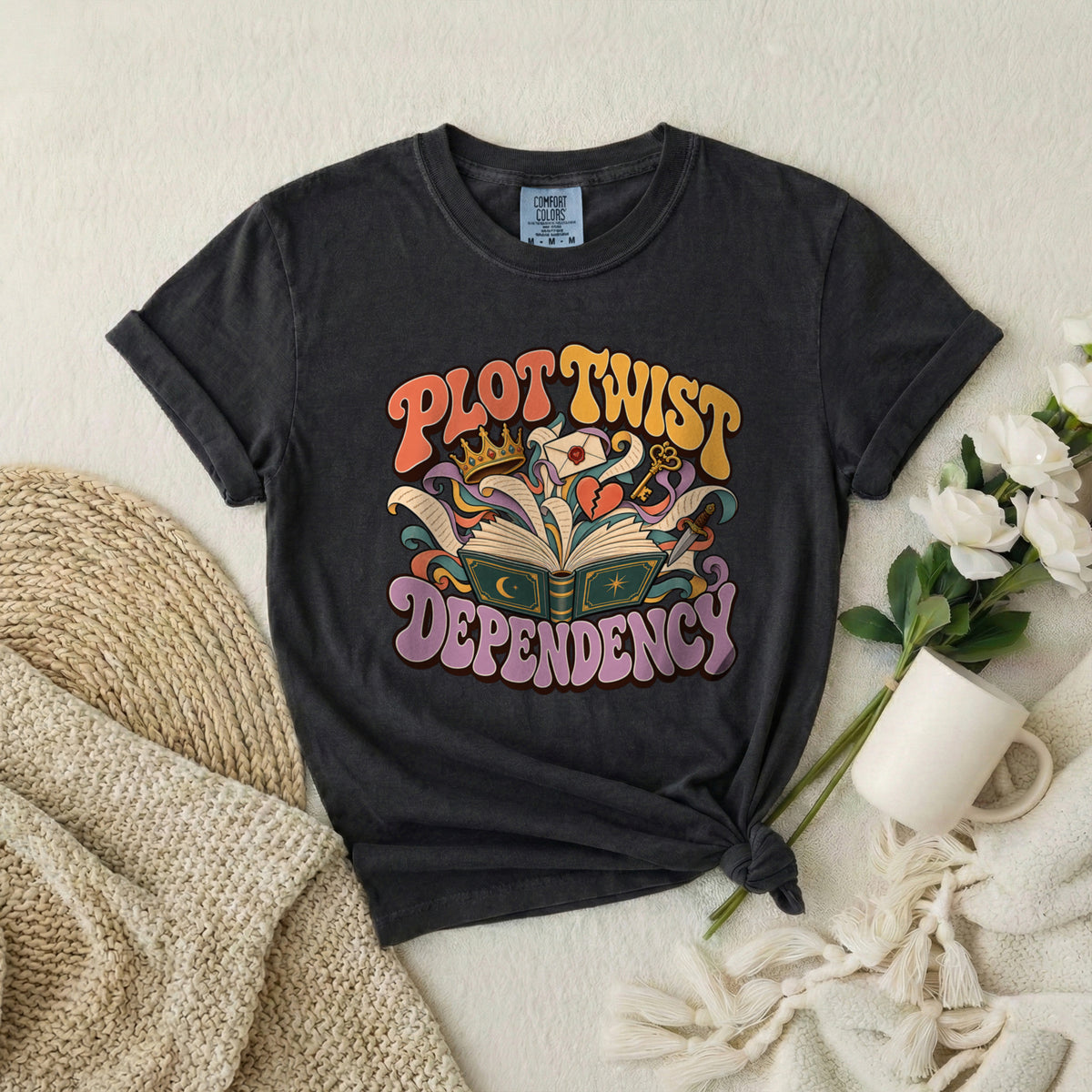 Progressive Dependency Book Lover Graphic T-Shirt