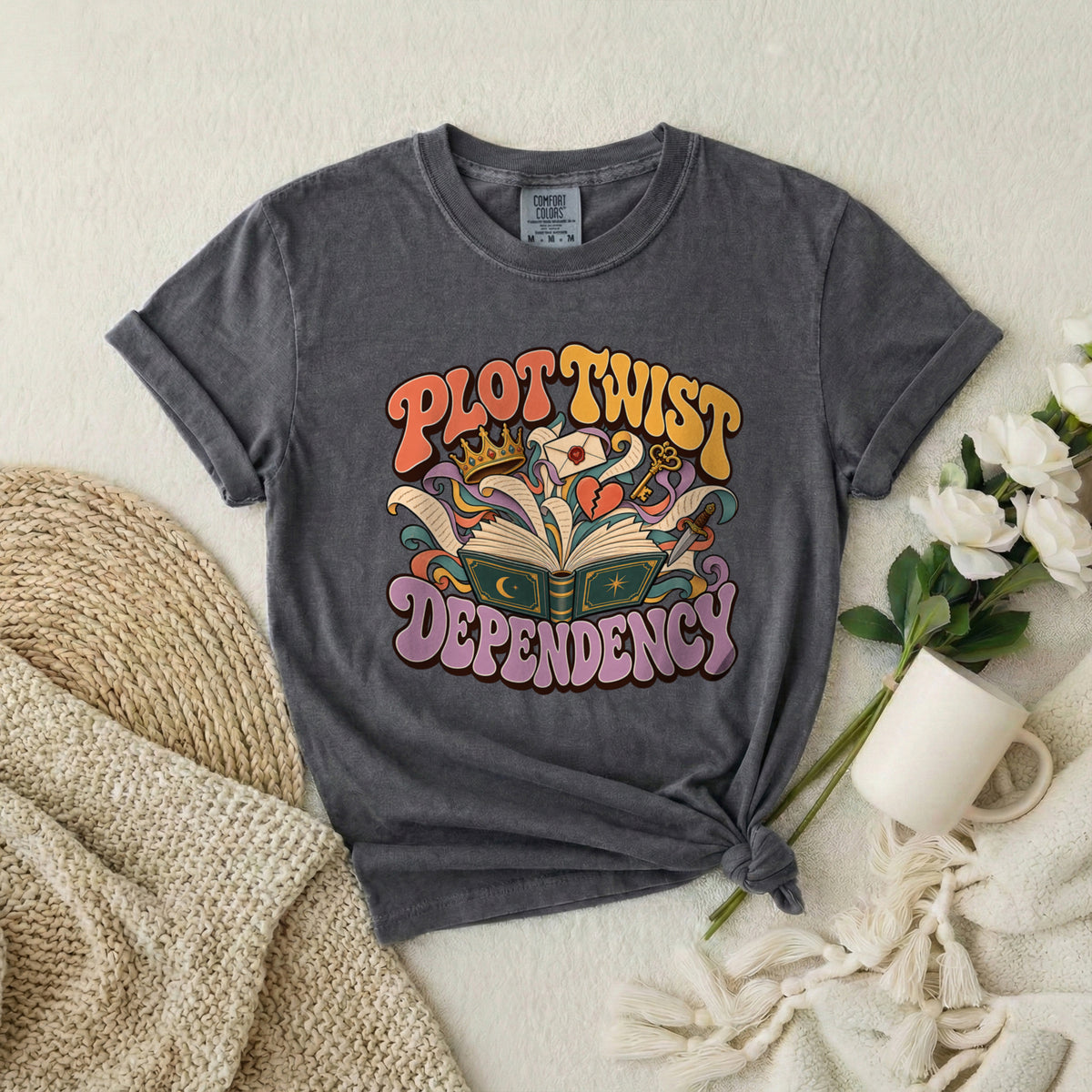 Progressive Dependency Book Lover Graphic T-Shirt