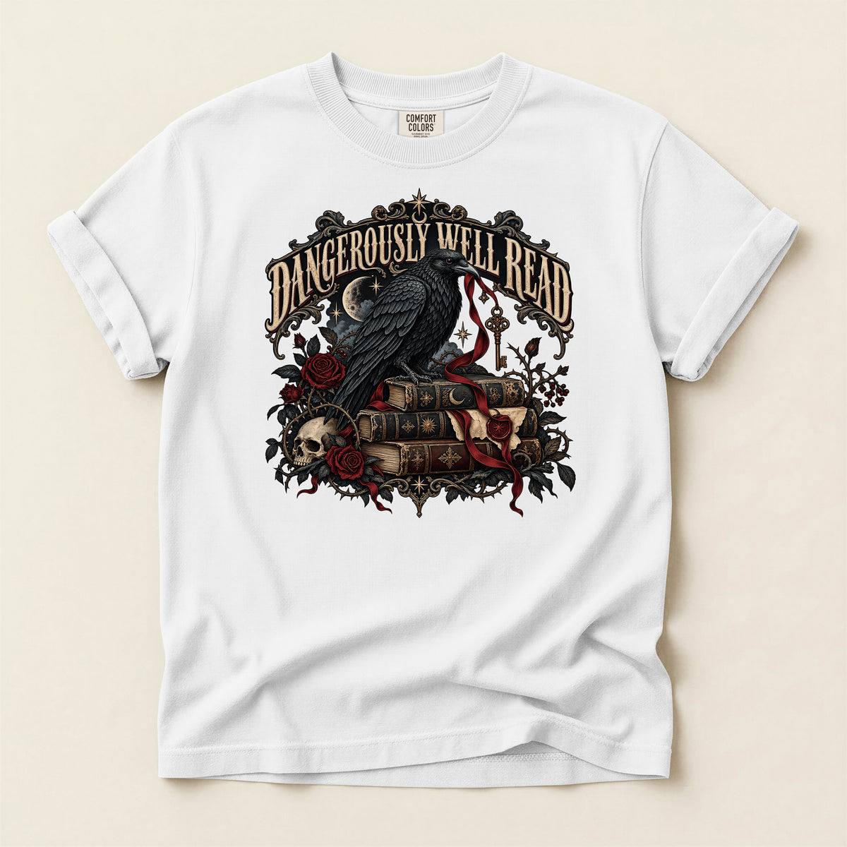 Dangerously Well Read Gothic Book Lover T-Shirt