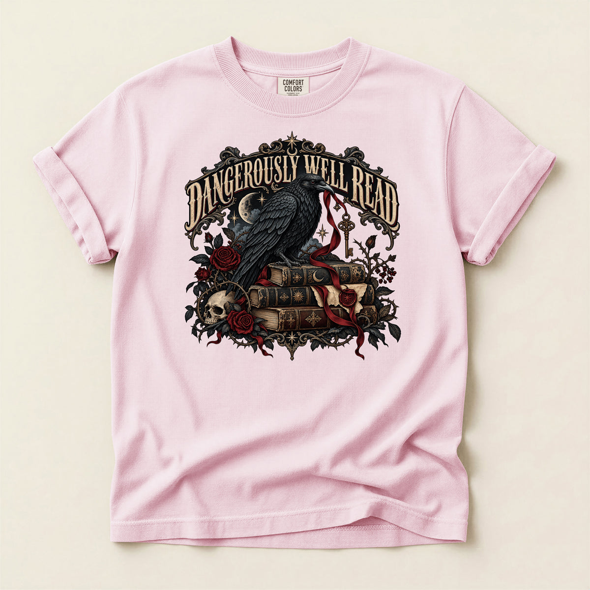 Dangerously Well Read Gothic Book Lover T-Shirt