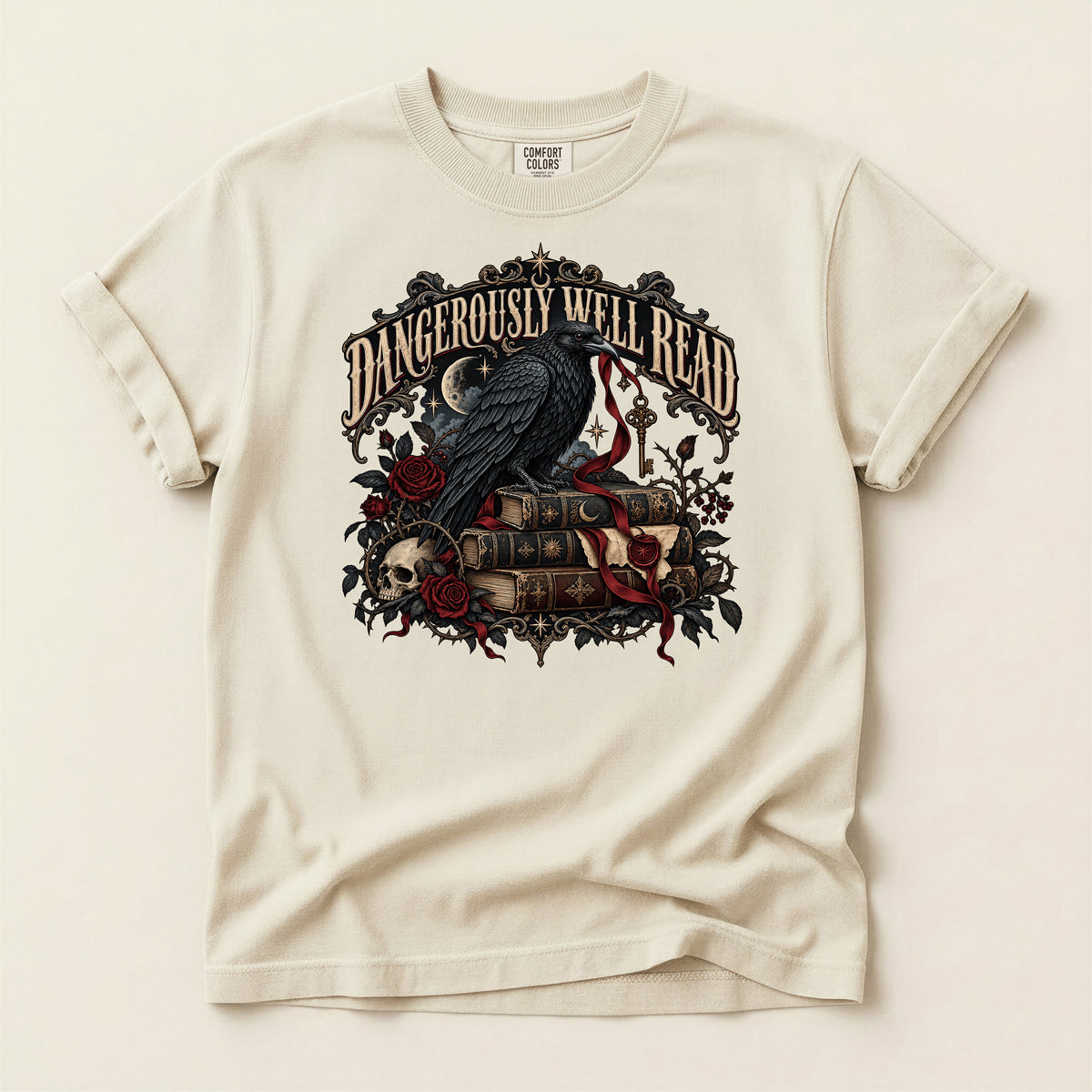 Dangerously Well Read Gothic Book Lover T-Shirt
