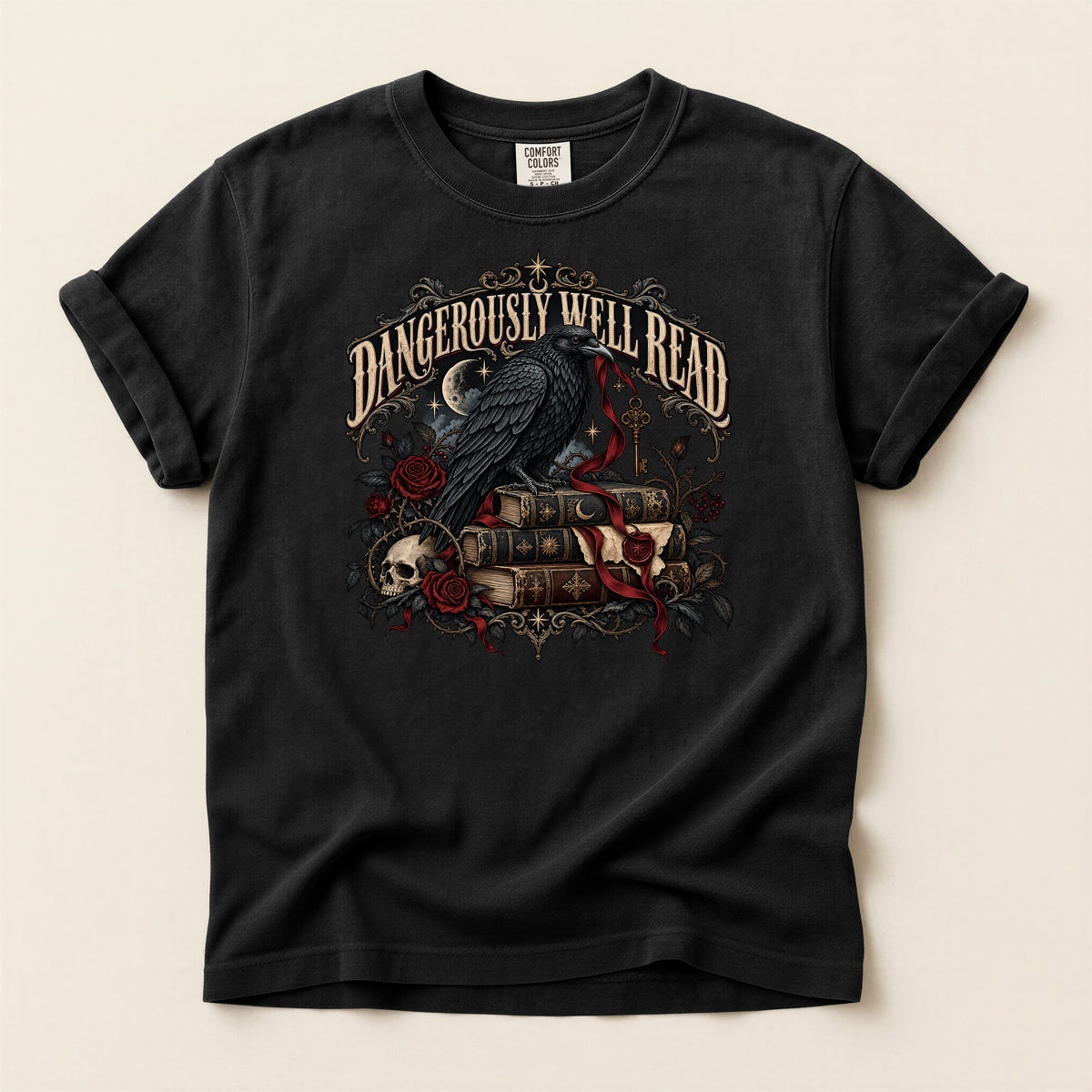 Dangerously Well Read Gothic Book Lover T-Shirt