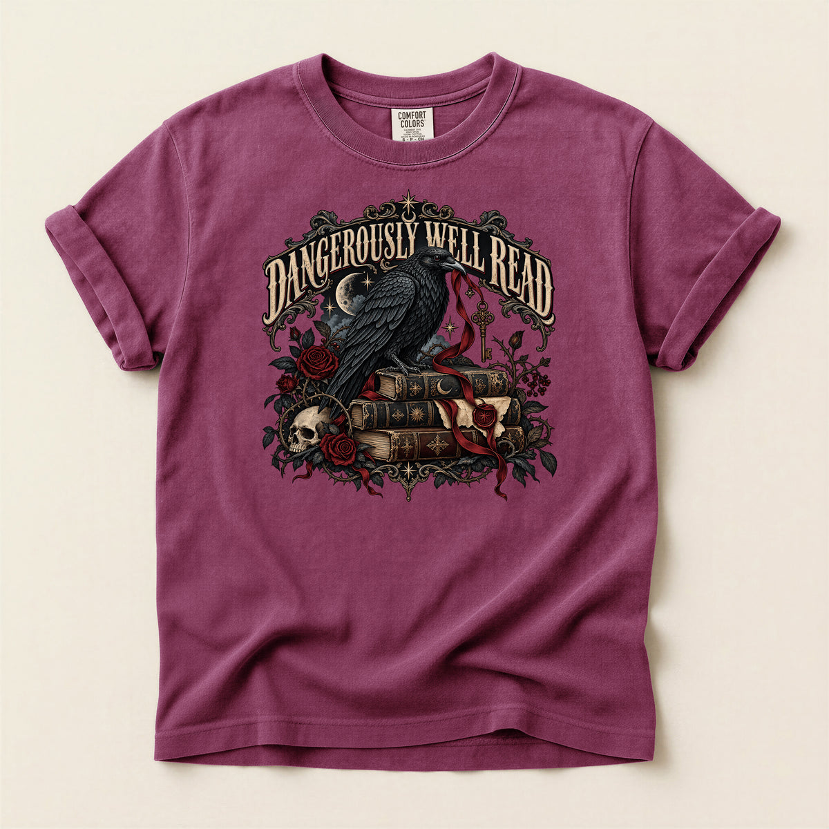 Dangerously Well Read Gothic Book Lover T-Shirt