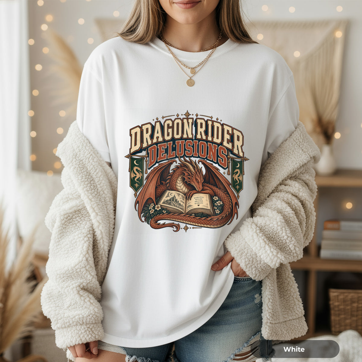 Dragon Rider Delusions Fantasy Dragon Graphic T-Shirt