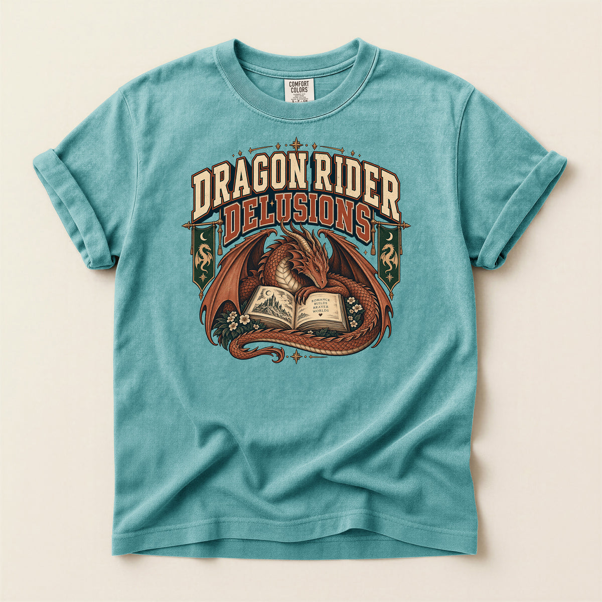 Dragon Rider Delusions Fantasy Dragon Graphic T-Shirt