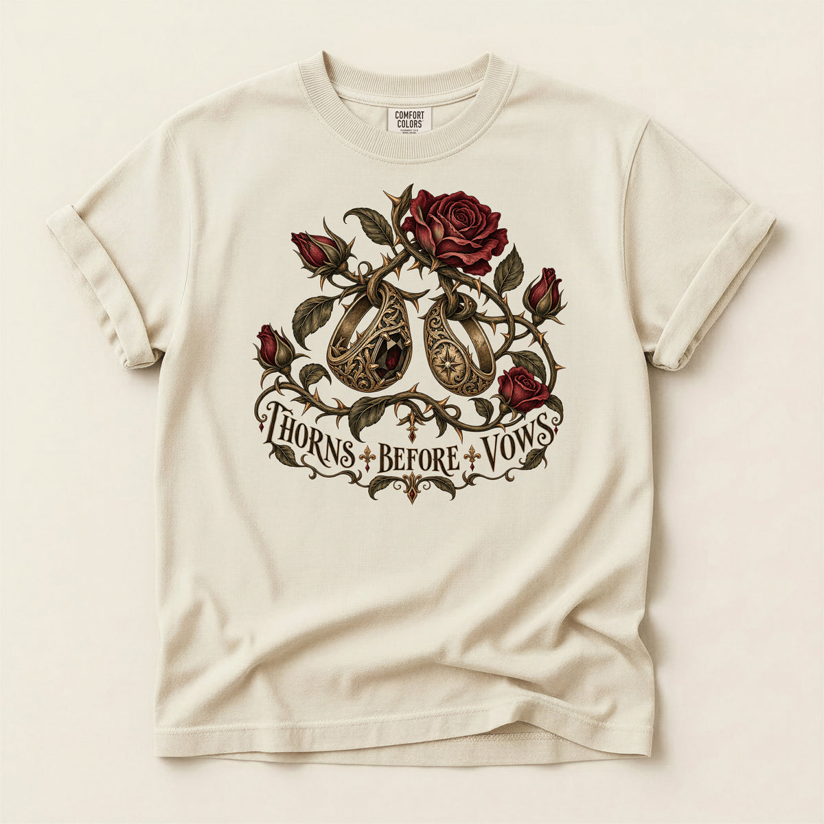 Thorns Before Vows Gothic Rose T-Shirt