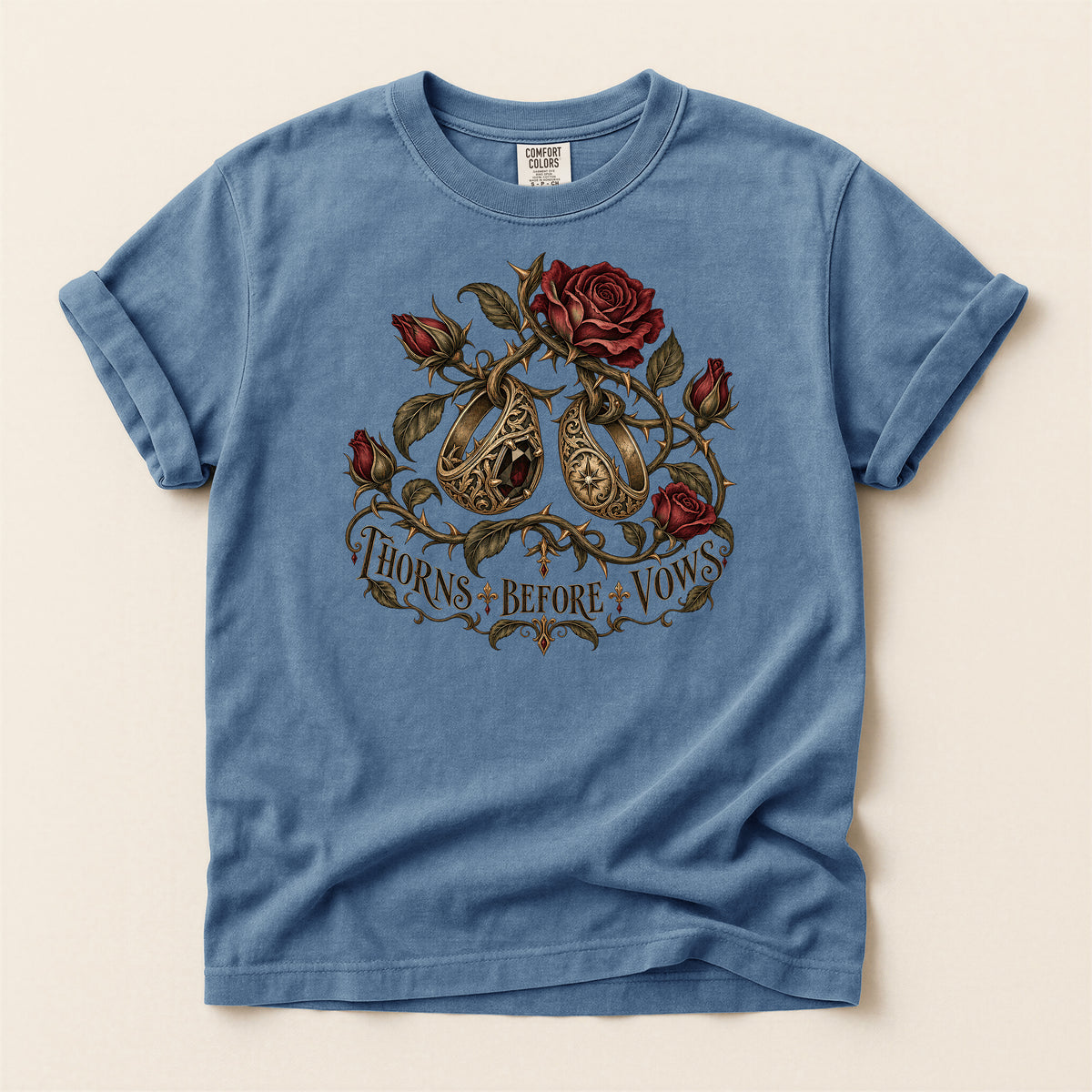 Thorns Before Vows Gothic Rose T-Shirt