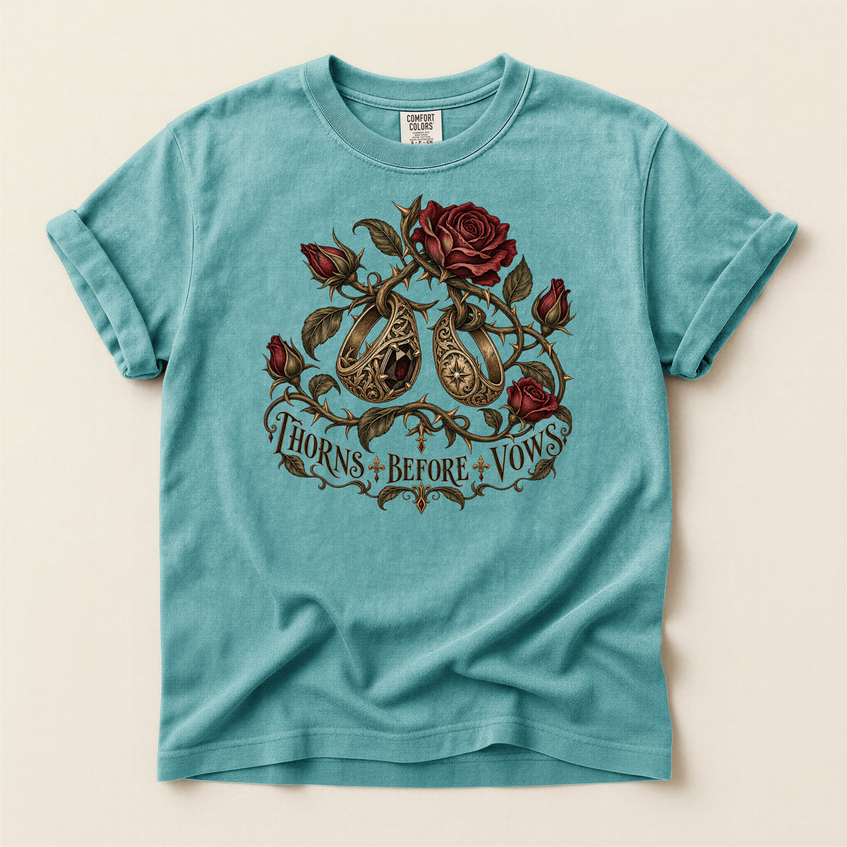 Thorns Before Vows Gothic Rose T-Shirt