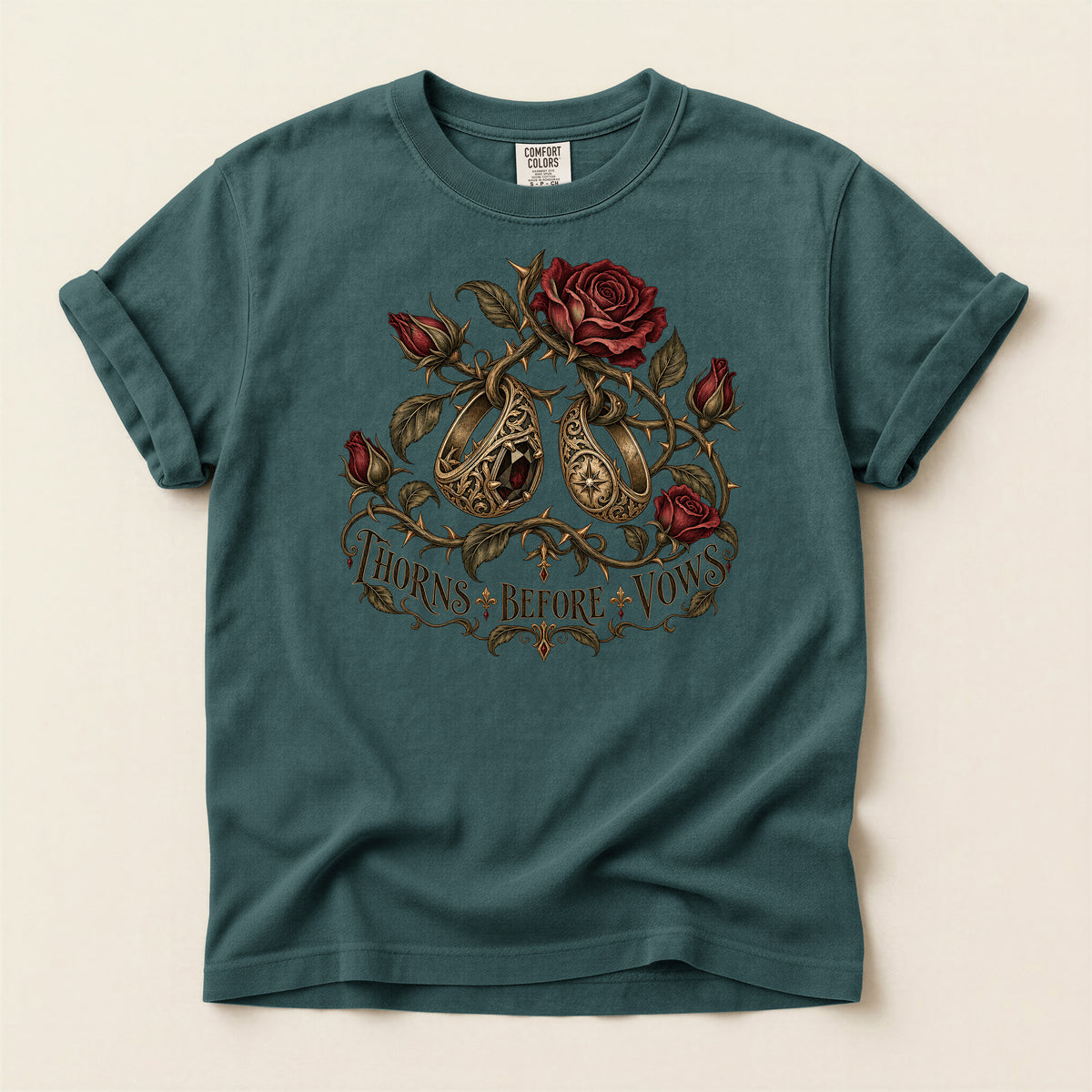 Thorns Before Vows Gothic Rose T-Shirt