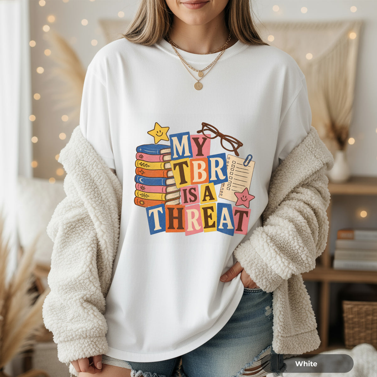 My TBR Is a Threat Book Lover T-Shirt