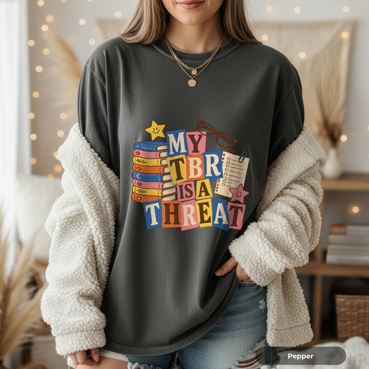 My TBR Is a Threat Book Lover T-Shirt