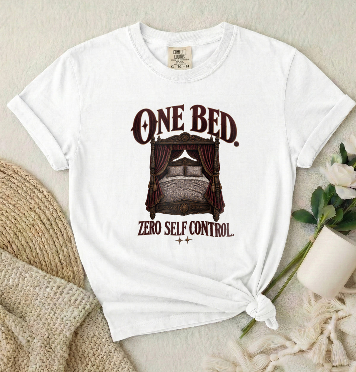 One Bed Zero Self Control Graphic T-Shirt