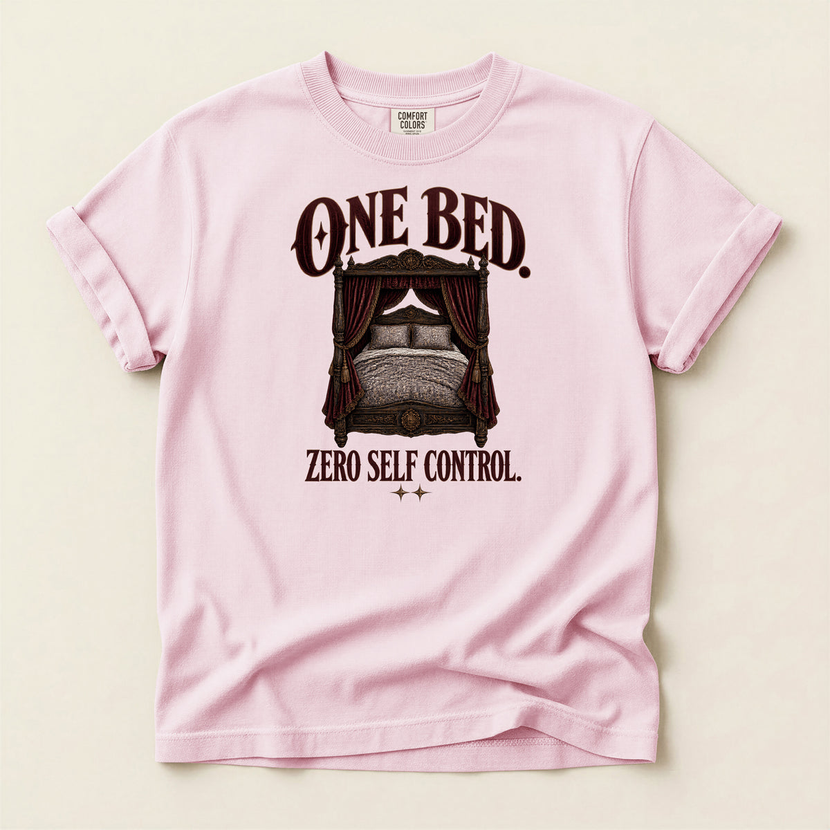 One Bed Zero Self Control Graphic T-Shirt